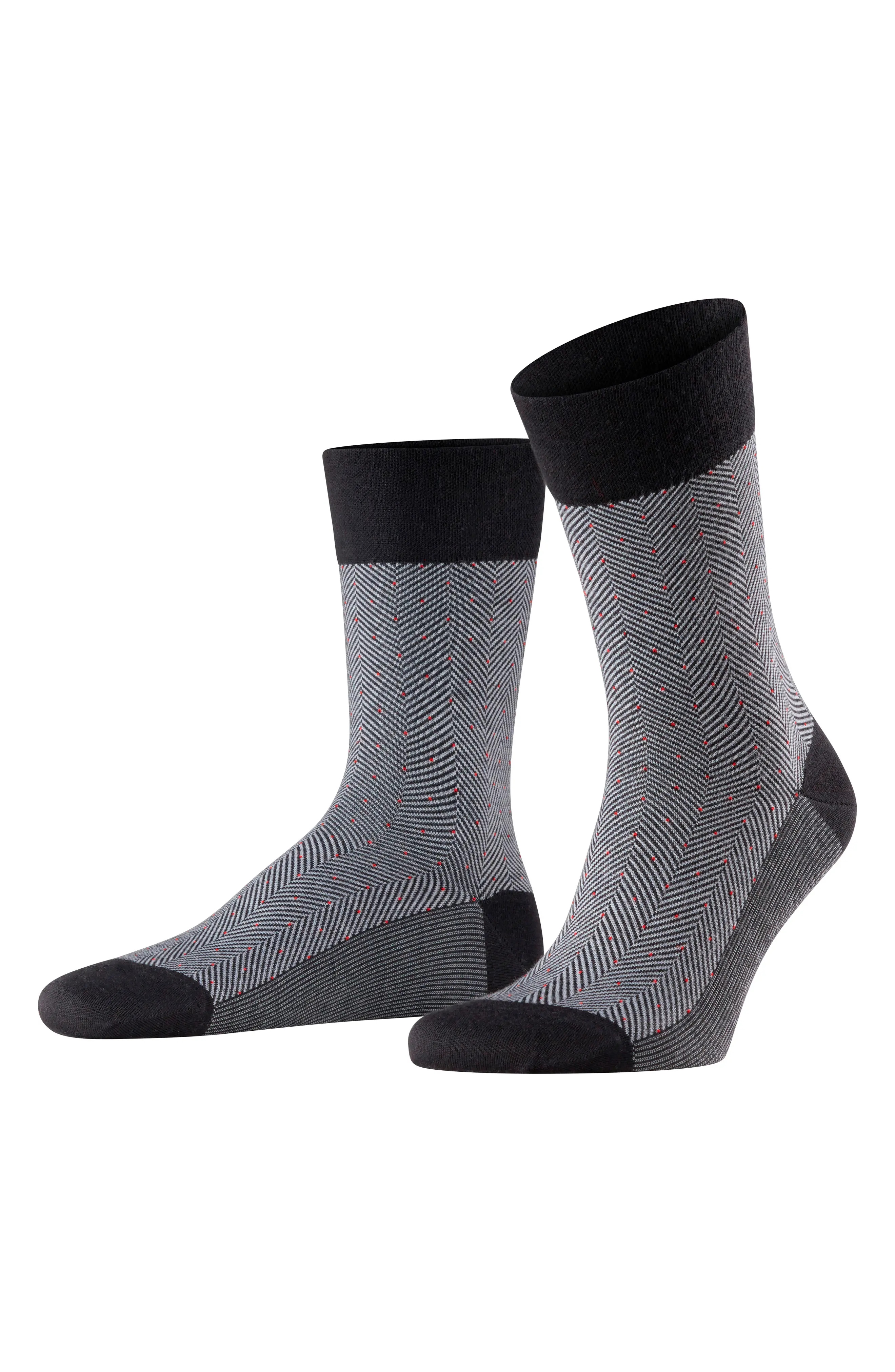 Sensitive Herringbone Wool Blend Socks - 1