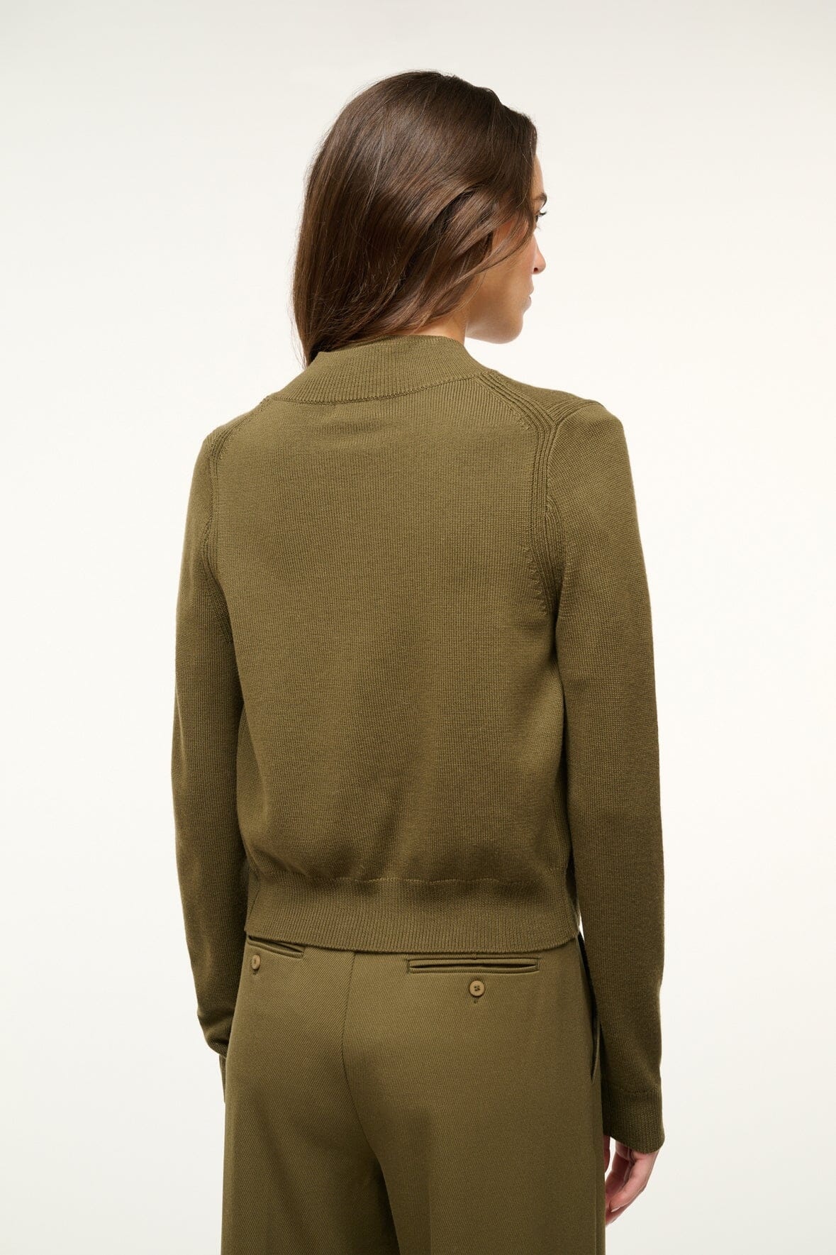 STAUD BAXTER CARDIGAN SERGEANT GREEN - 5