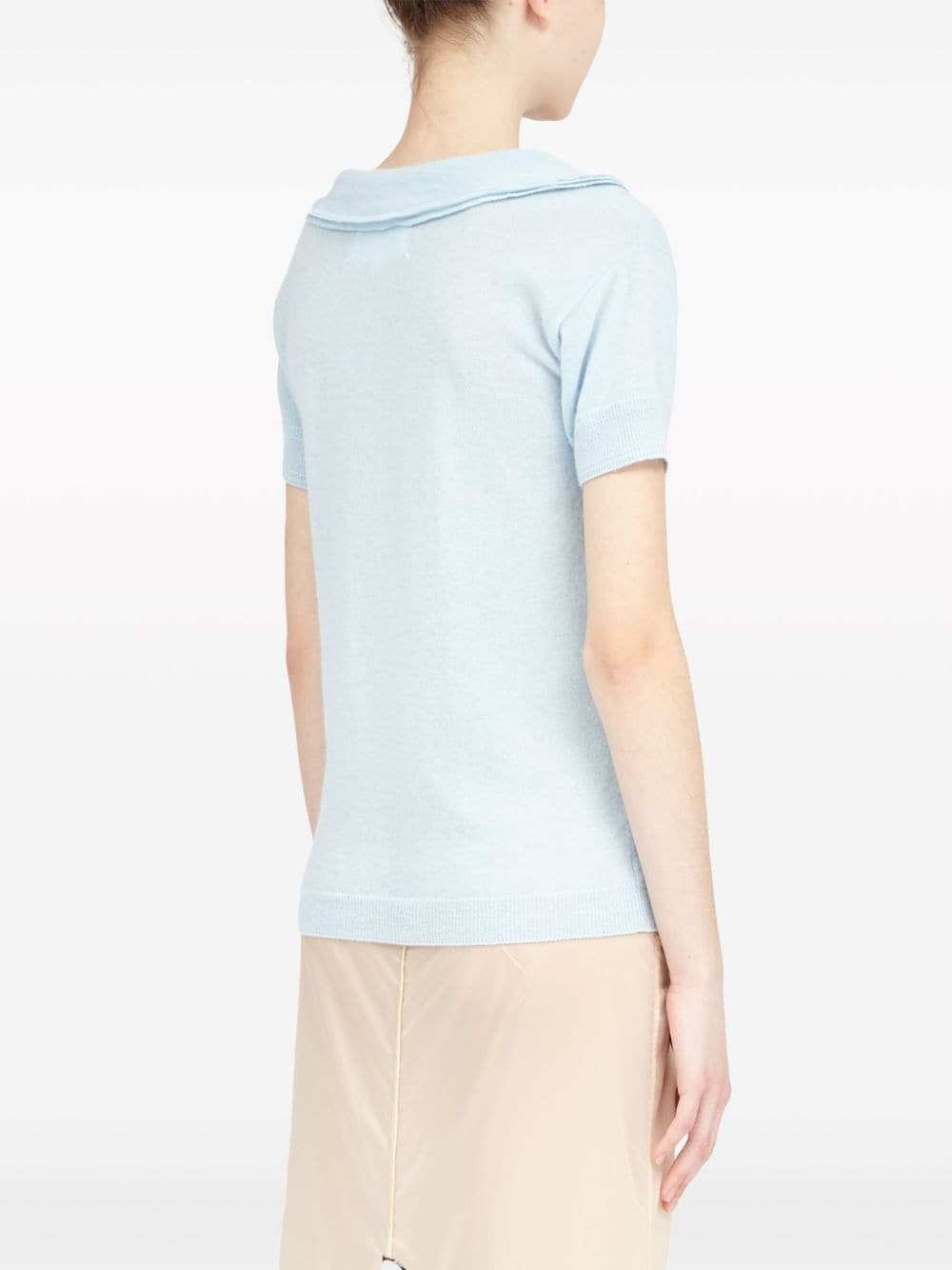 wool-cashmere blend top - 4