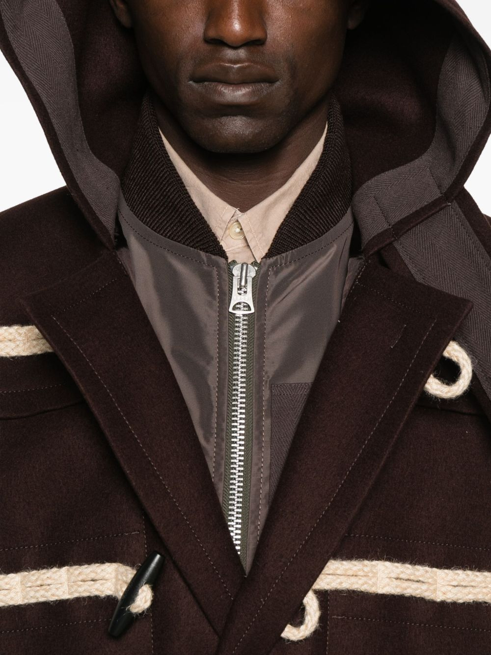 hooded toggle jacket - 5