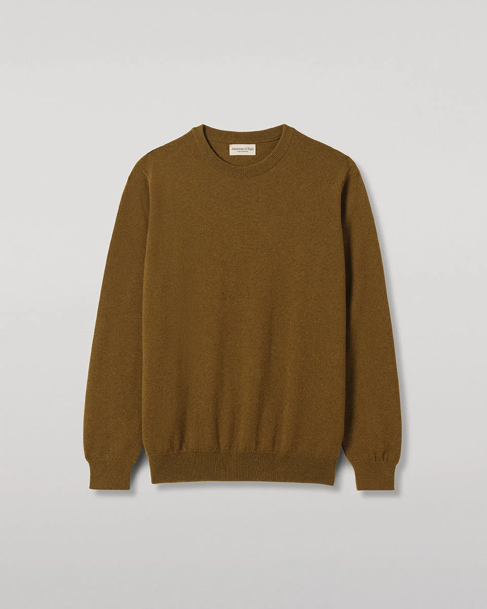 Reuben Green Cashmere Crew Jumper - 1