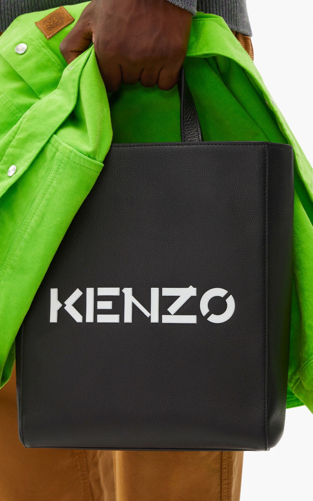 KENZO Logo leather mini Tote bag - 2