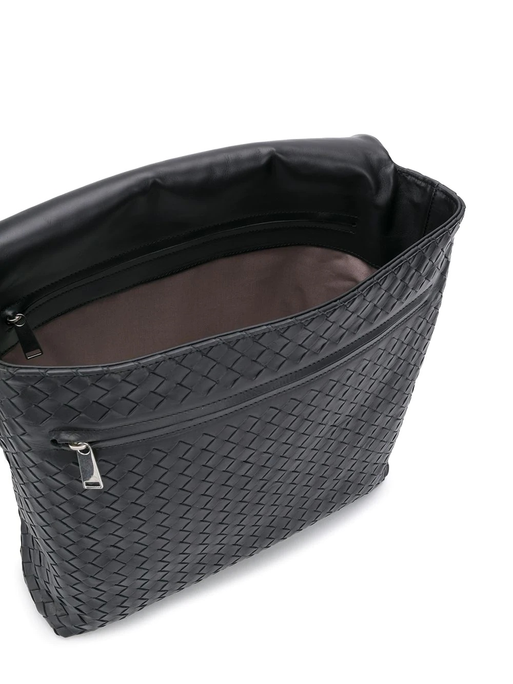 intrecciato weave messenger bag - 5