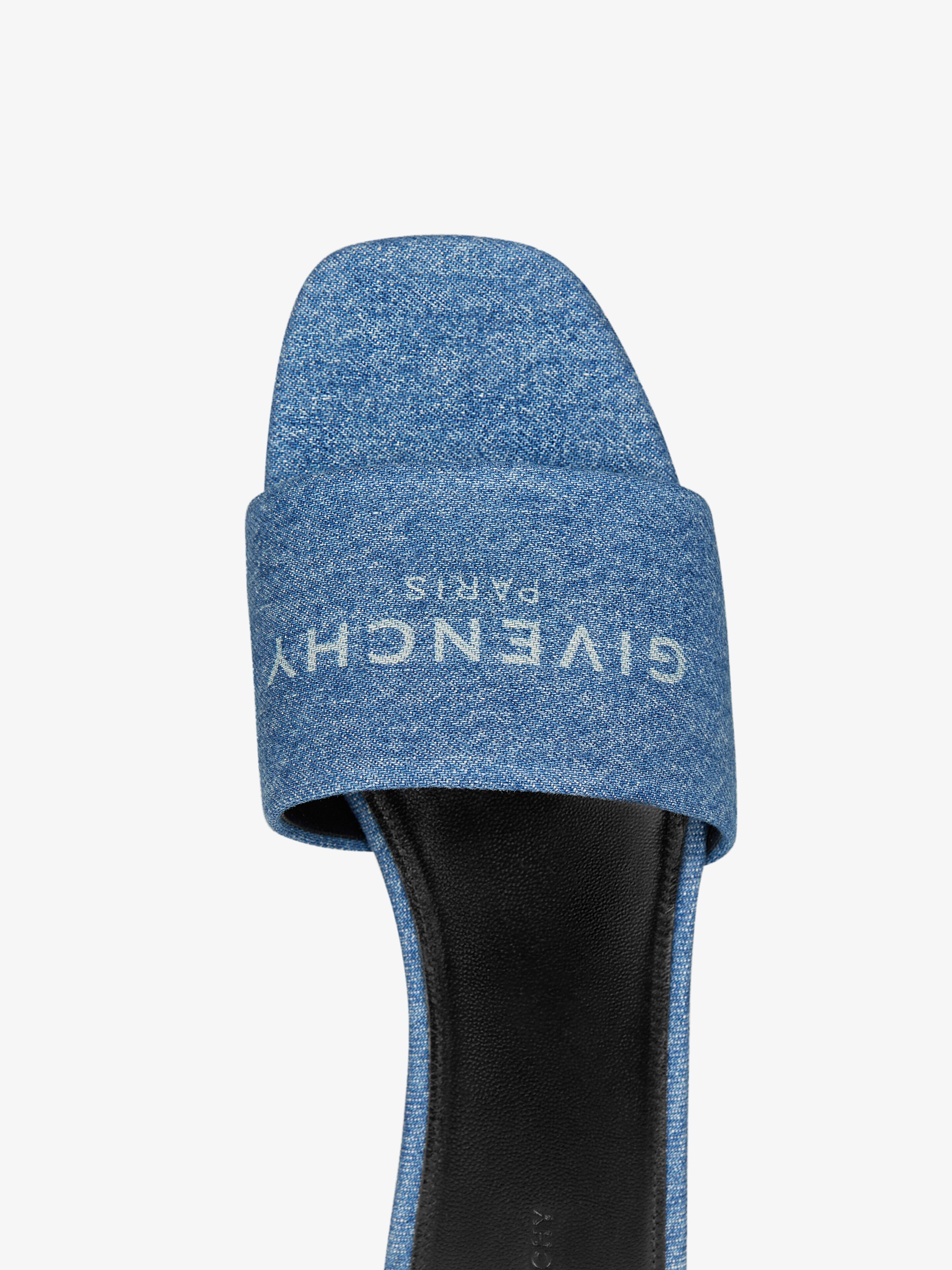 4G FLAT MULES IN DENIM - 5