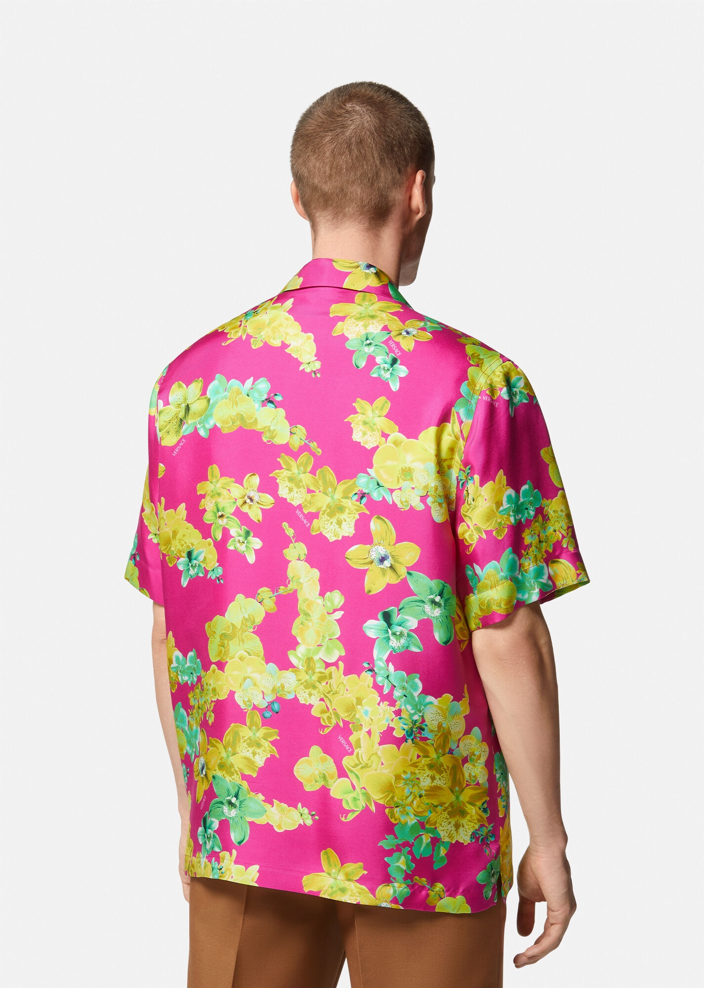 Versace Orchid Silk Shirt - 4