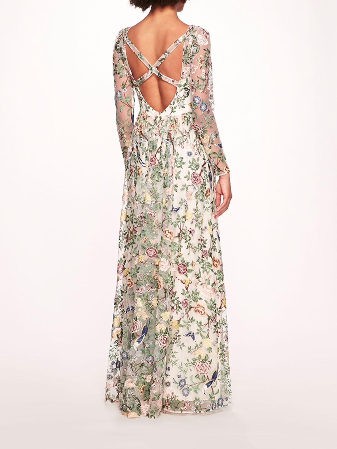 BOTANICAL EMBROIDERED GOWN - 2