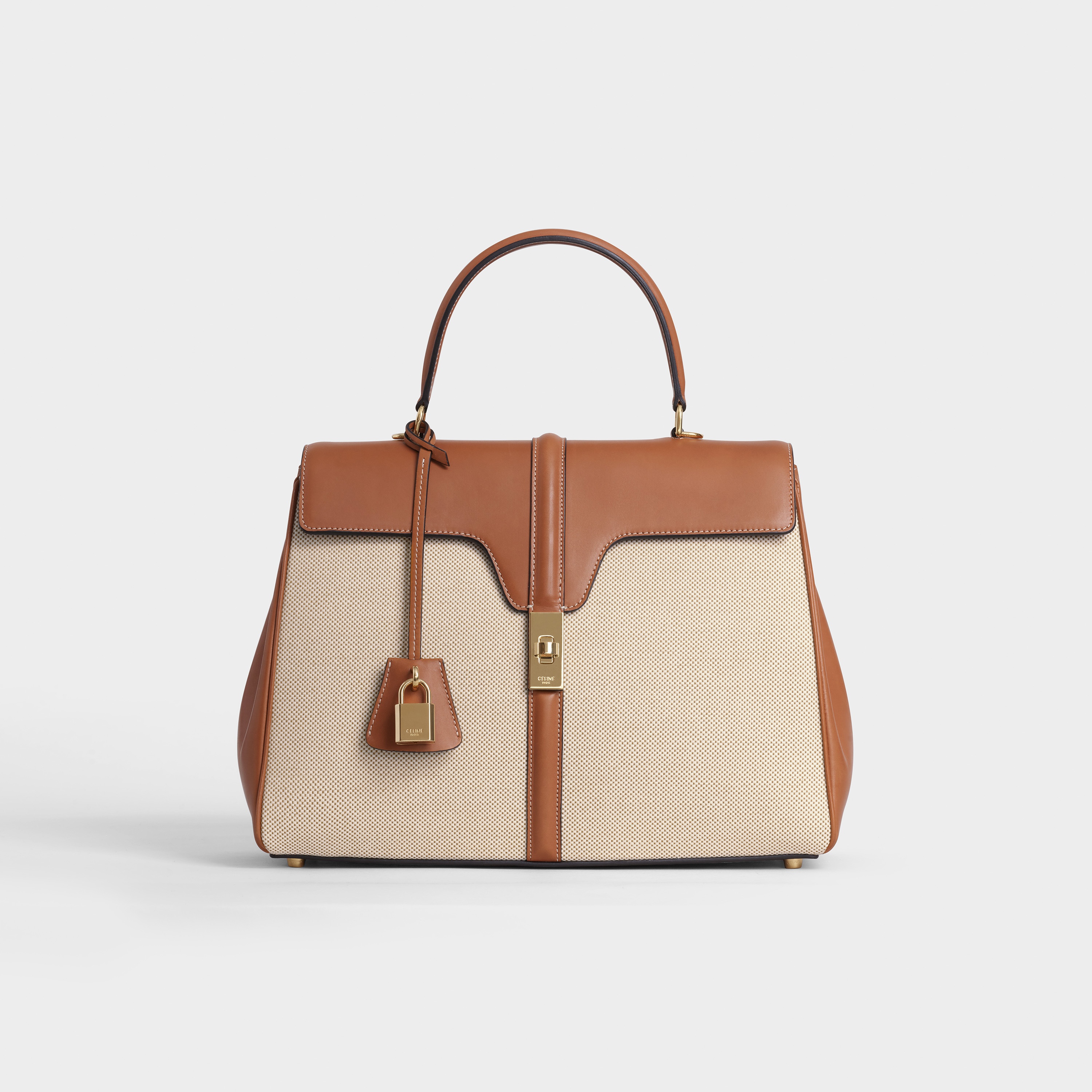 Medium 16 Bag in Textile and Natural Calfskin - 1