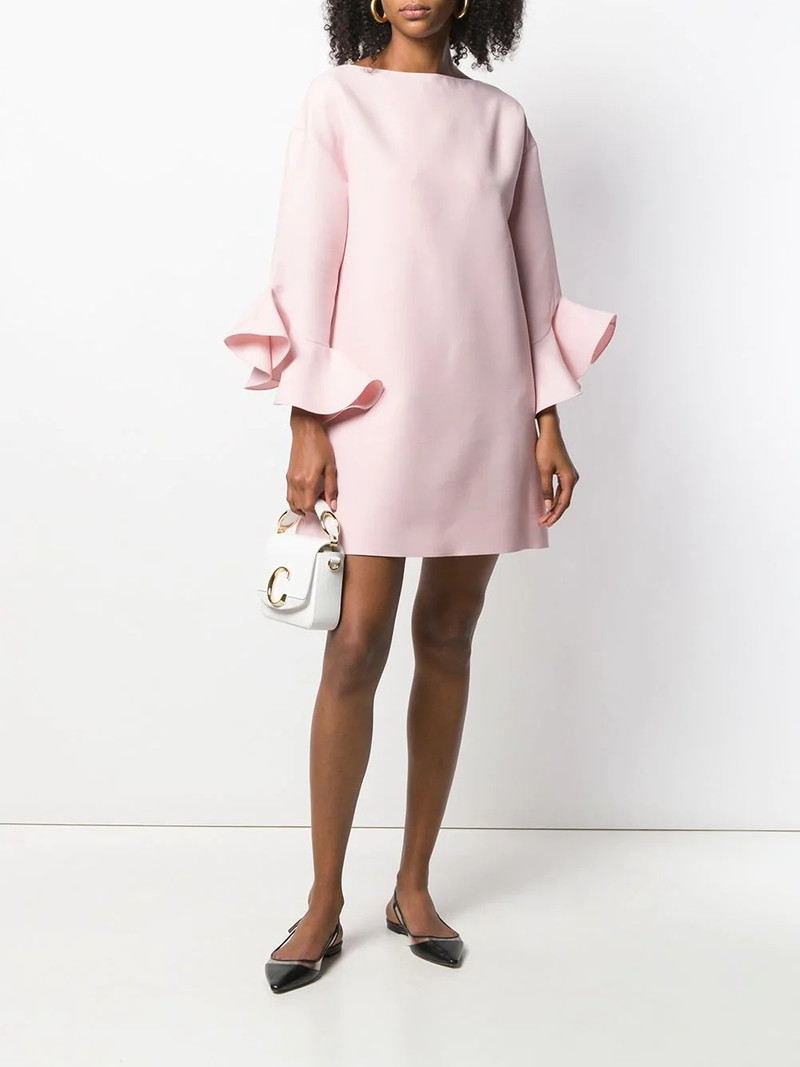 Valentino ruffled sleeve mini dress outlook
