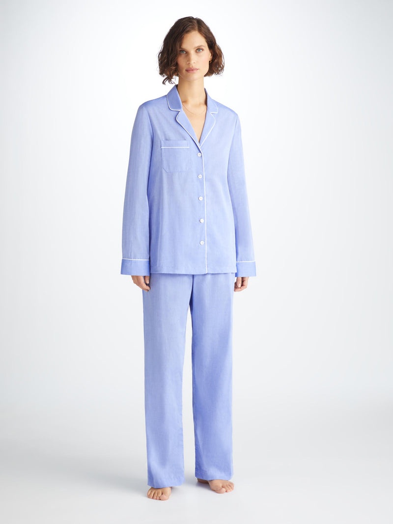 Women's Pyjamas Amalfi Cotton Batiste Blue - 3