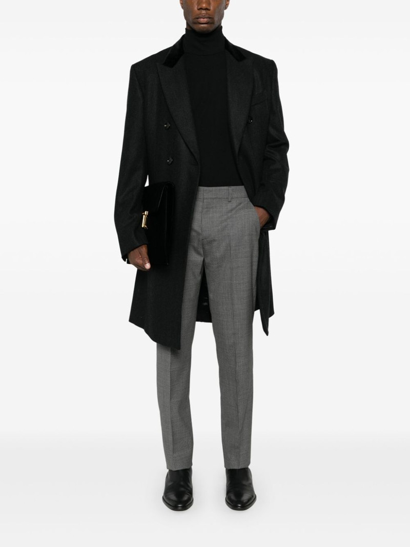 TOM FORD herringbone double-breasted coat outlook