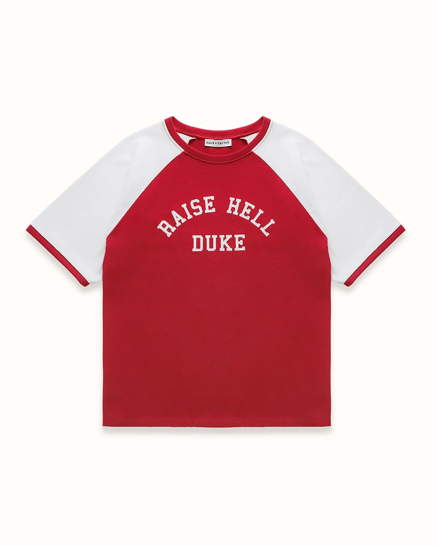 MC Raise Hell Cherry Red + Vintage White College T-Shirt - 1