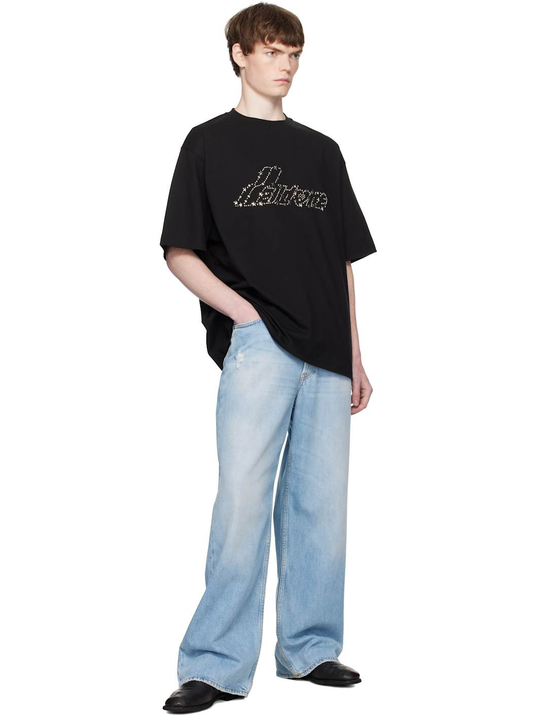 Black Pearly 'WE11DONE' Logo T-shirt - 4