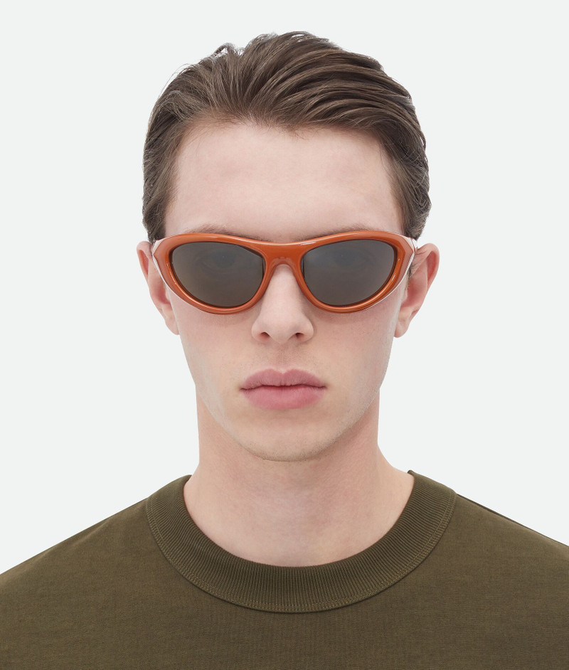 Bottega Veneta Curve Sporty Cat Eye Injected Acetate Sunglasses outlook