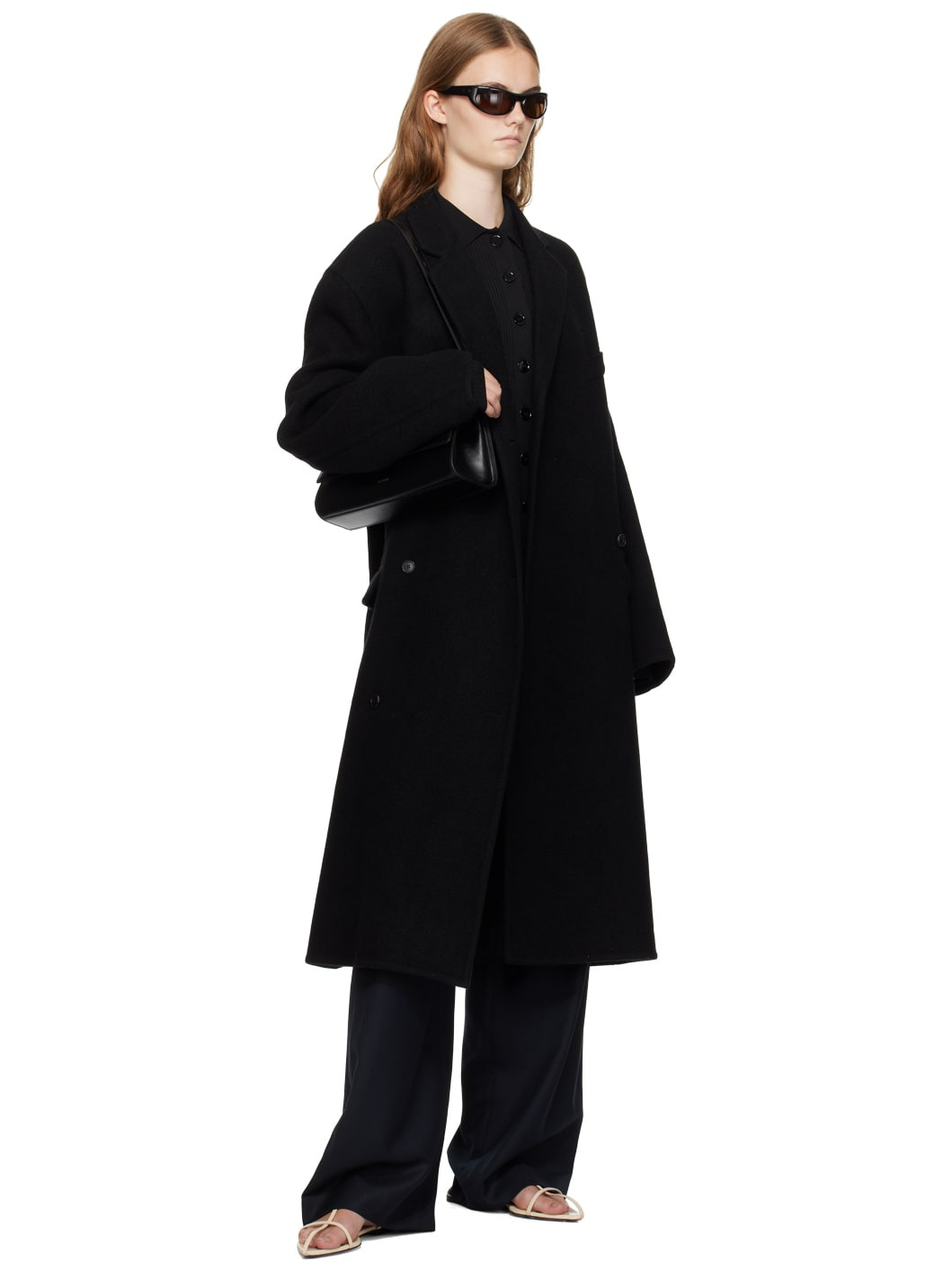 Black Both Sides Opening Cardigan - 4
