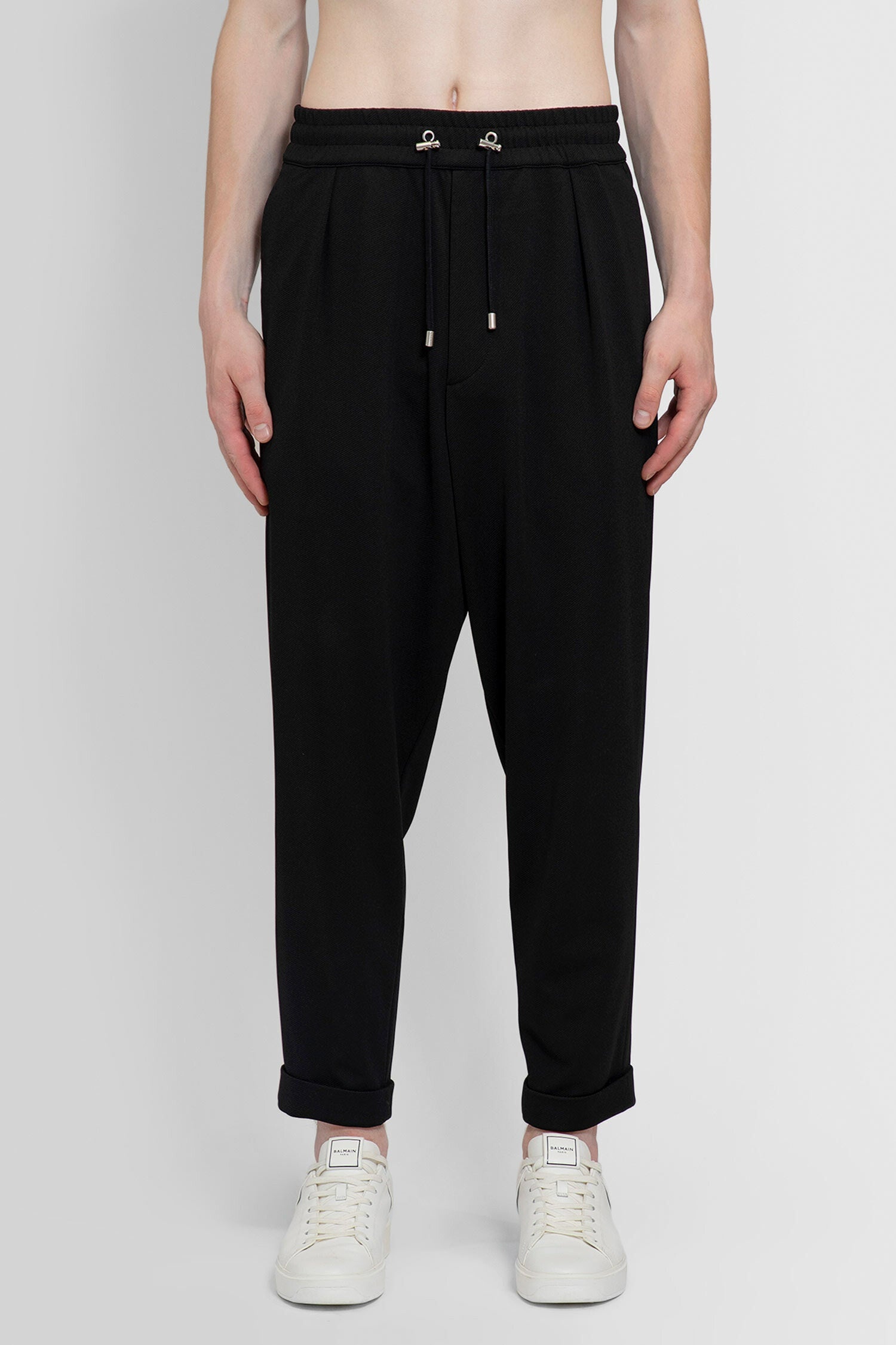 BALMAIN MAN BLACK TROUSERS - 2