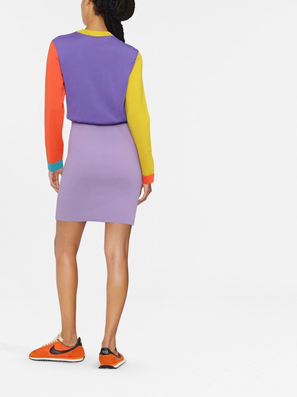 embroidered-logo knitted dress - 3