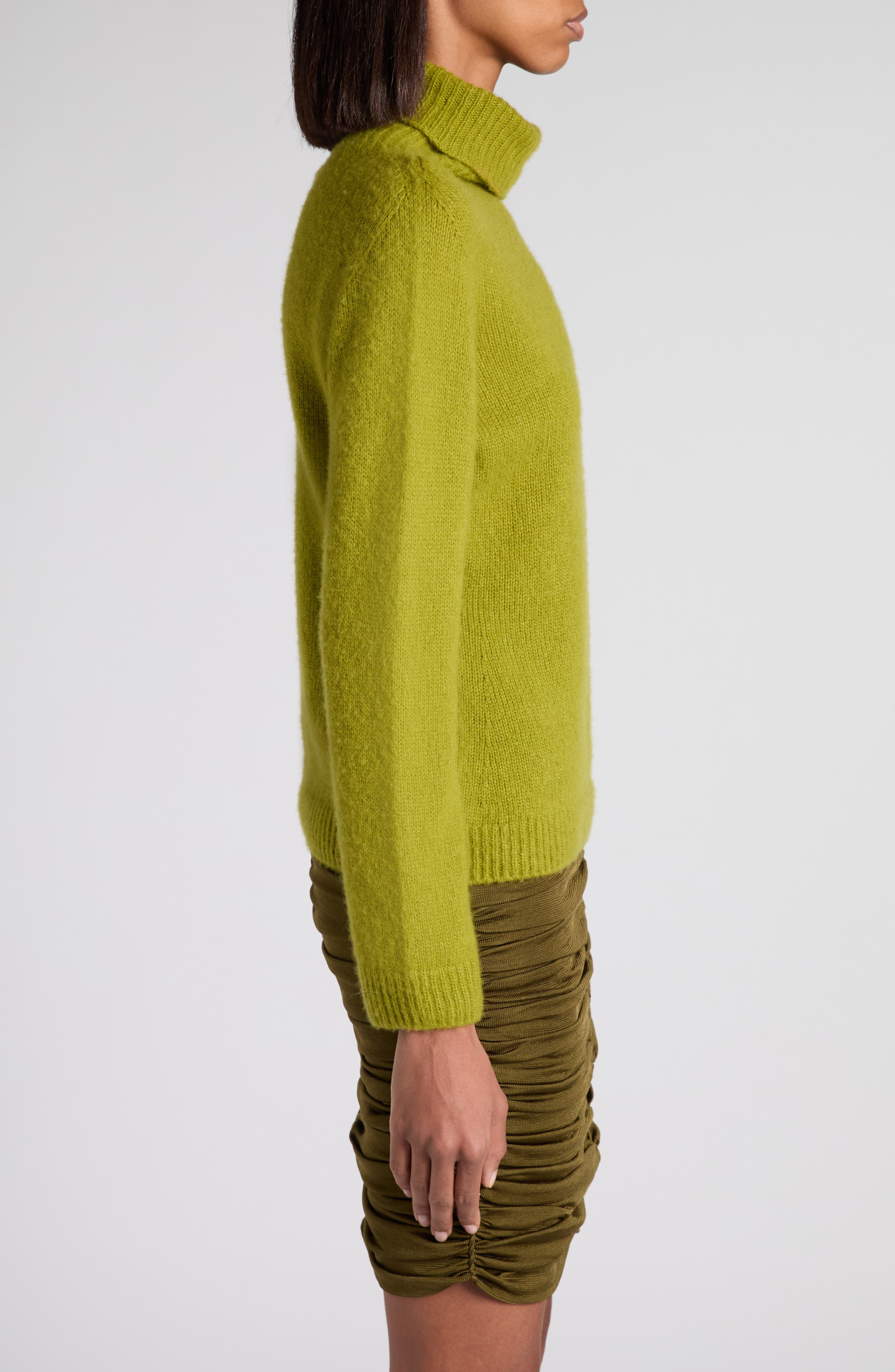 TOM FORD Cashmere & Silk Turtleneck Sweater in Fg300 Acid Green at Nordstrom - 4