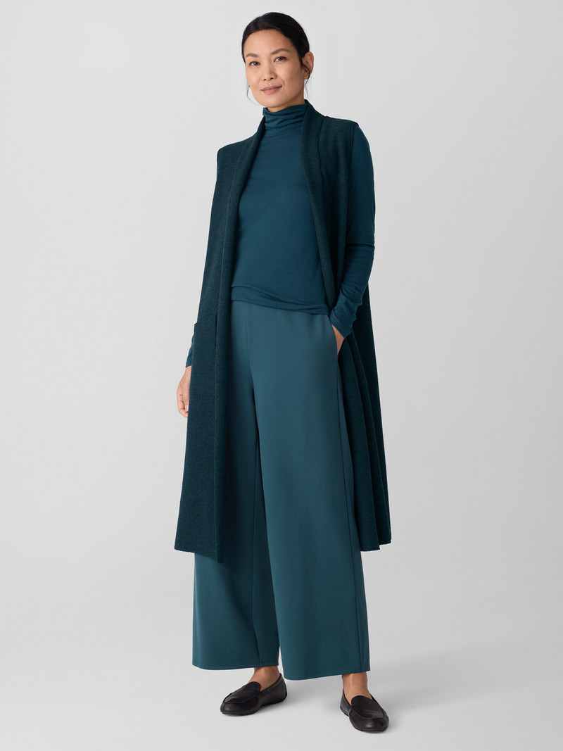 Sheer Cotton Blend Knit Turtleneck Top 3