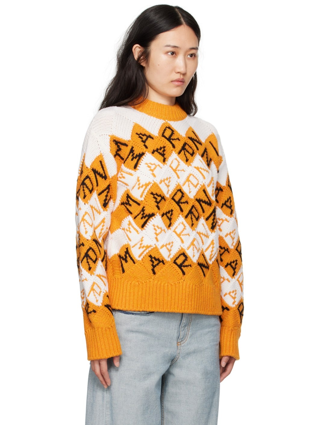 Orange & Off-White 3D Blocks Sweater - 2
