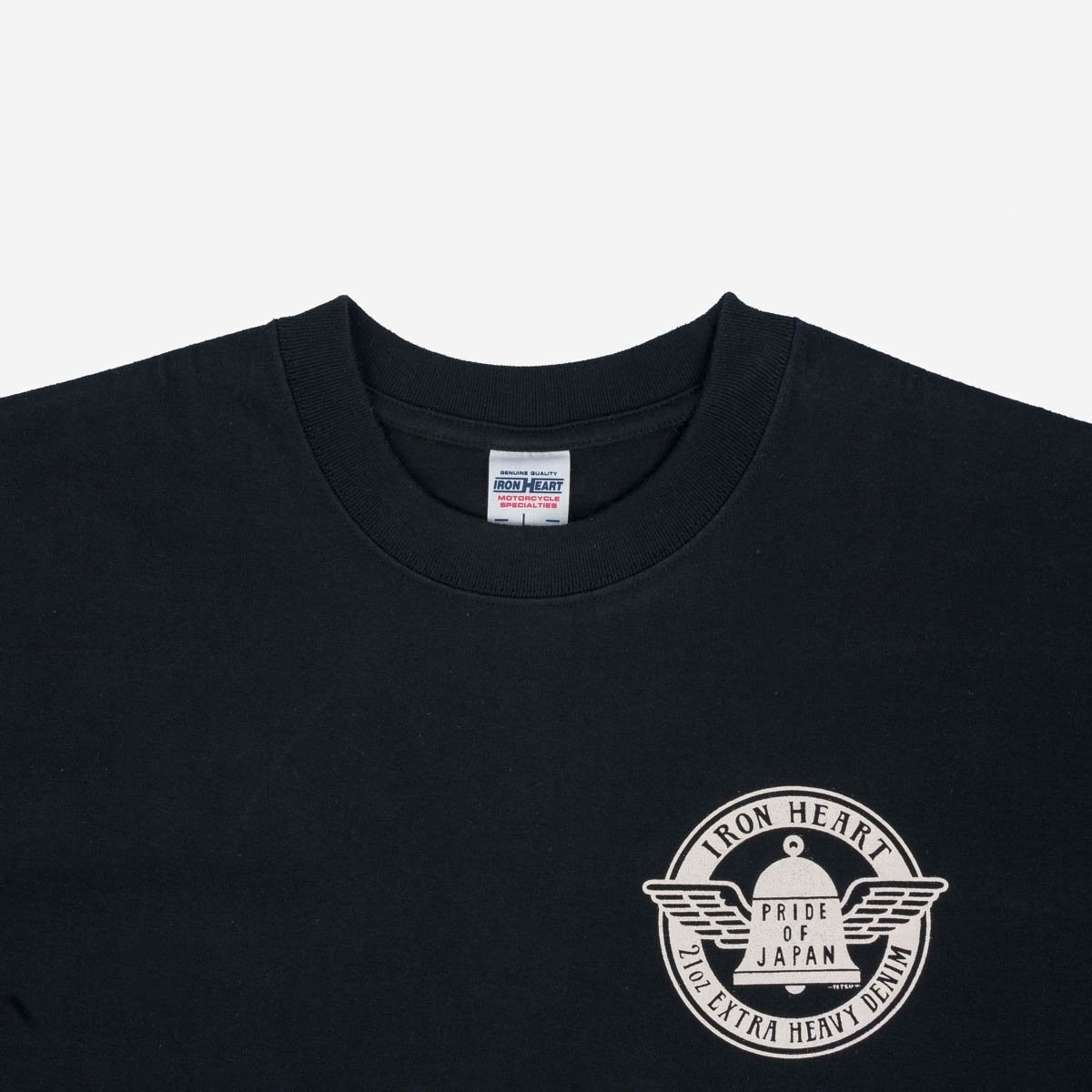 IHPT-2301-BLK 7.5oz Printed Loopwheel Crew Neck T-Shirt - Black - 9