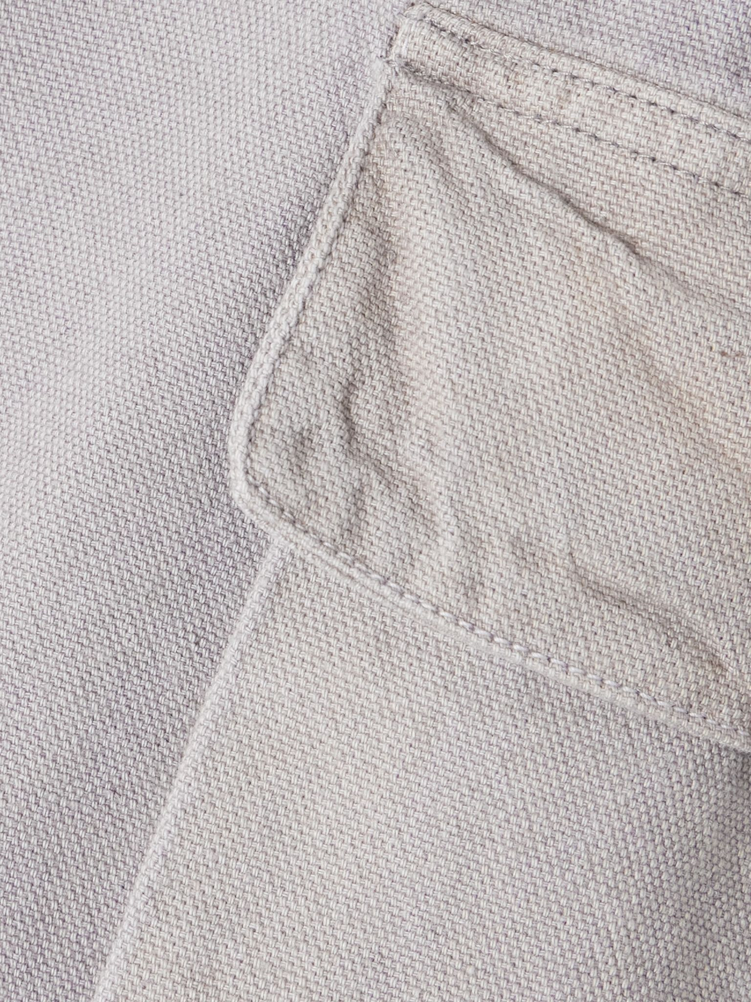 Peak cotton and hemp-blend canvas straight-leg cargo pants Gray - 5