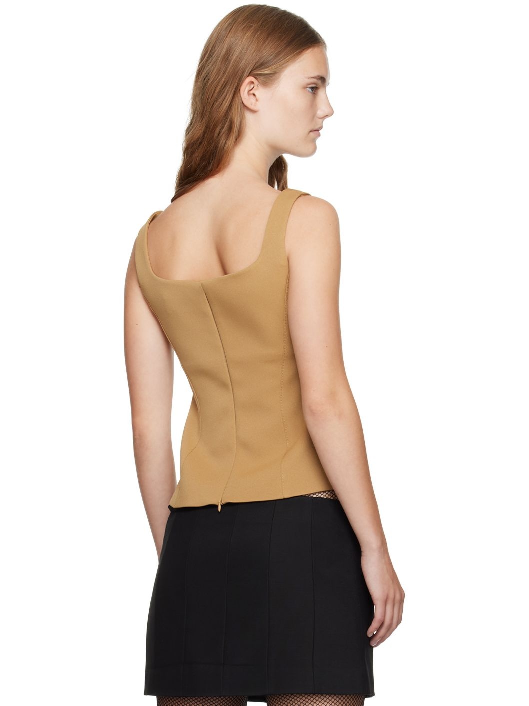 Yellow Signature Curved Neck Tank Top - 3