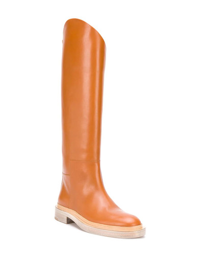 Jil Sander asymmetric-edge knee-length boots outlook