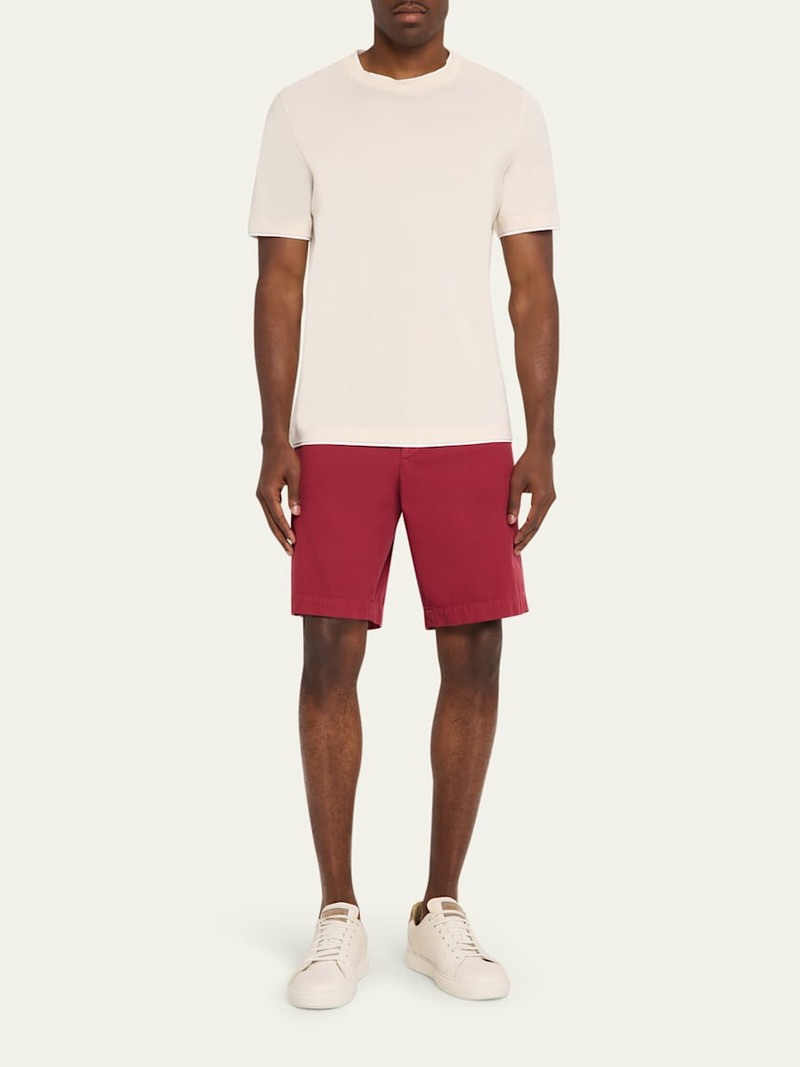 Brunello Cucinelli Men's Cotton Gabardine Garment-Dyed Bermuda Shorts outlook