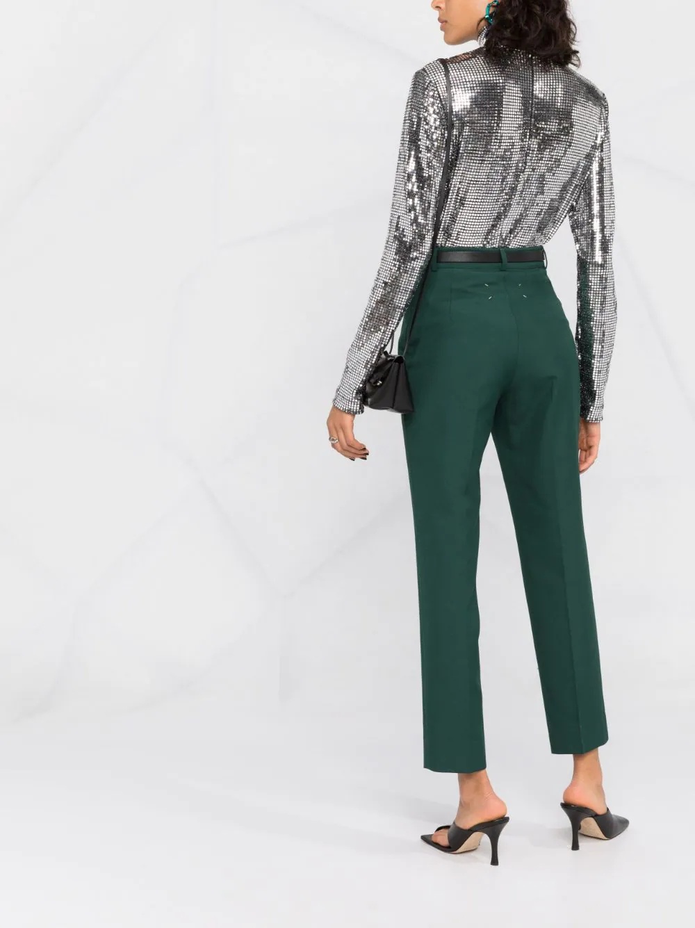 high-rise tailored trousers - 4