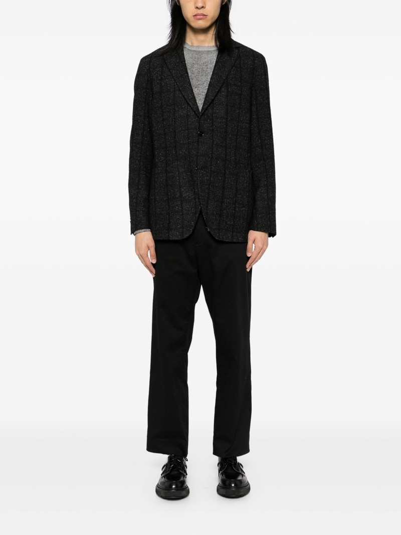 BOSS striped single-breasted blazer outlook