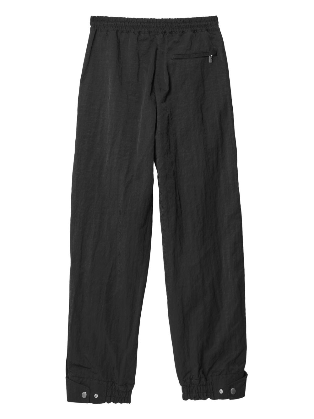 crinkled-finish straight-leg trousers - 6