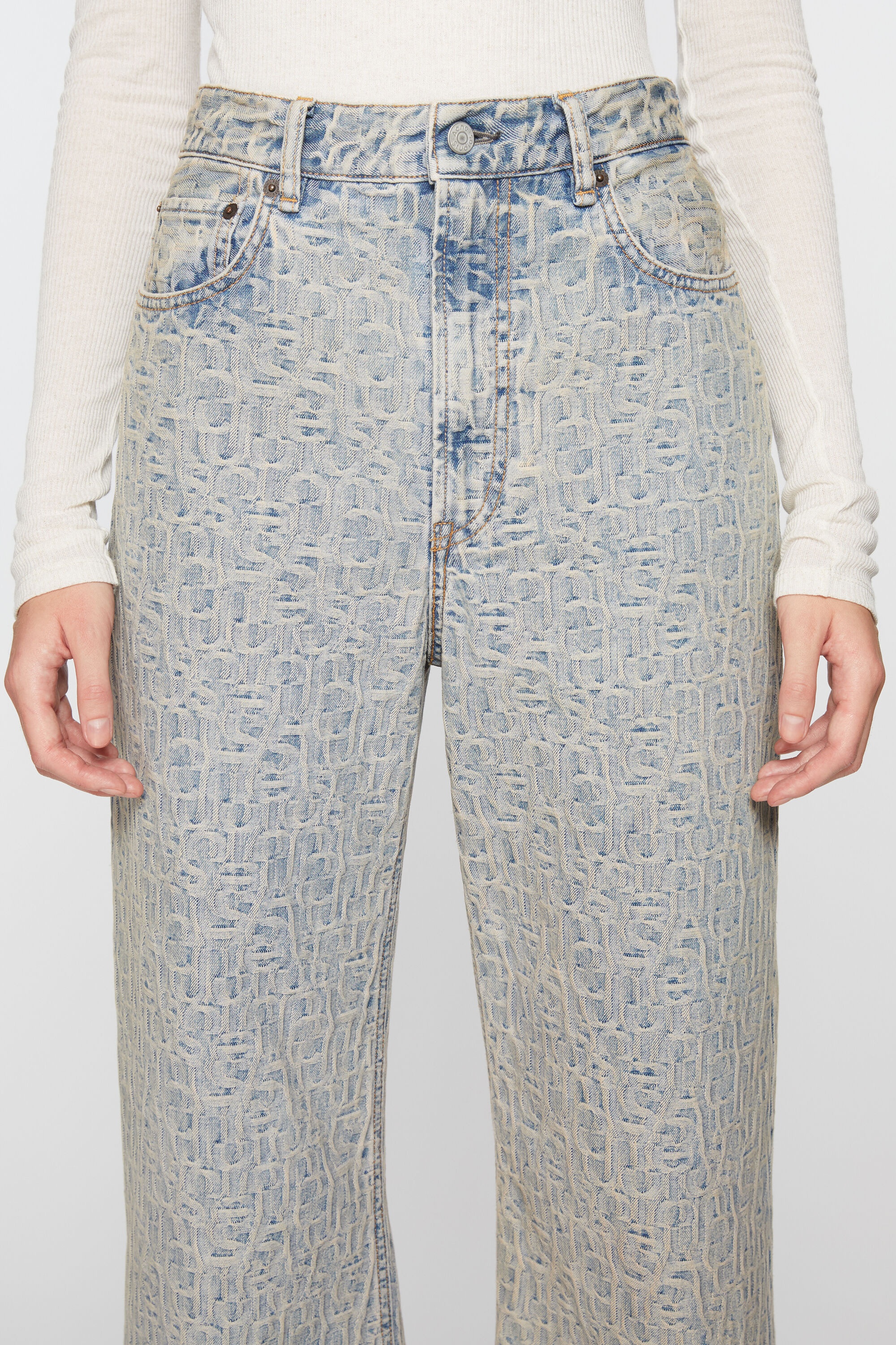 Relaxed fit jeans - 2022 Monogram - Blue/beige - 5