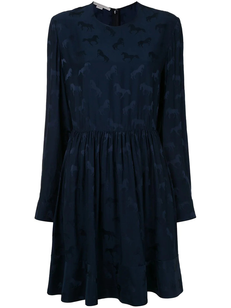 horse print pleated mini dress 1