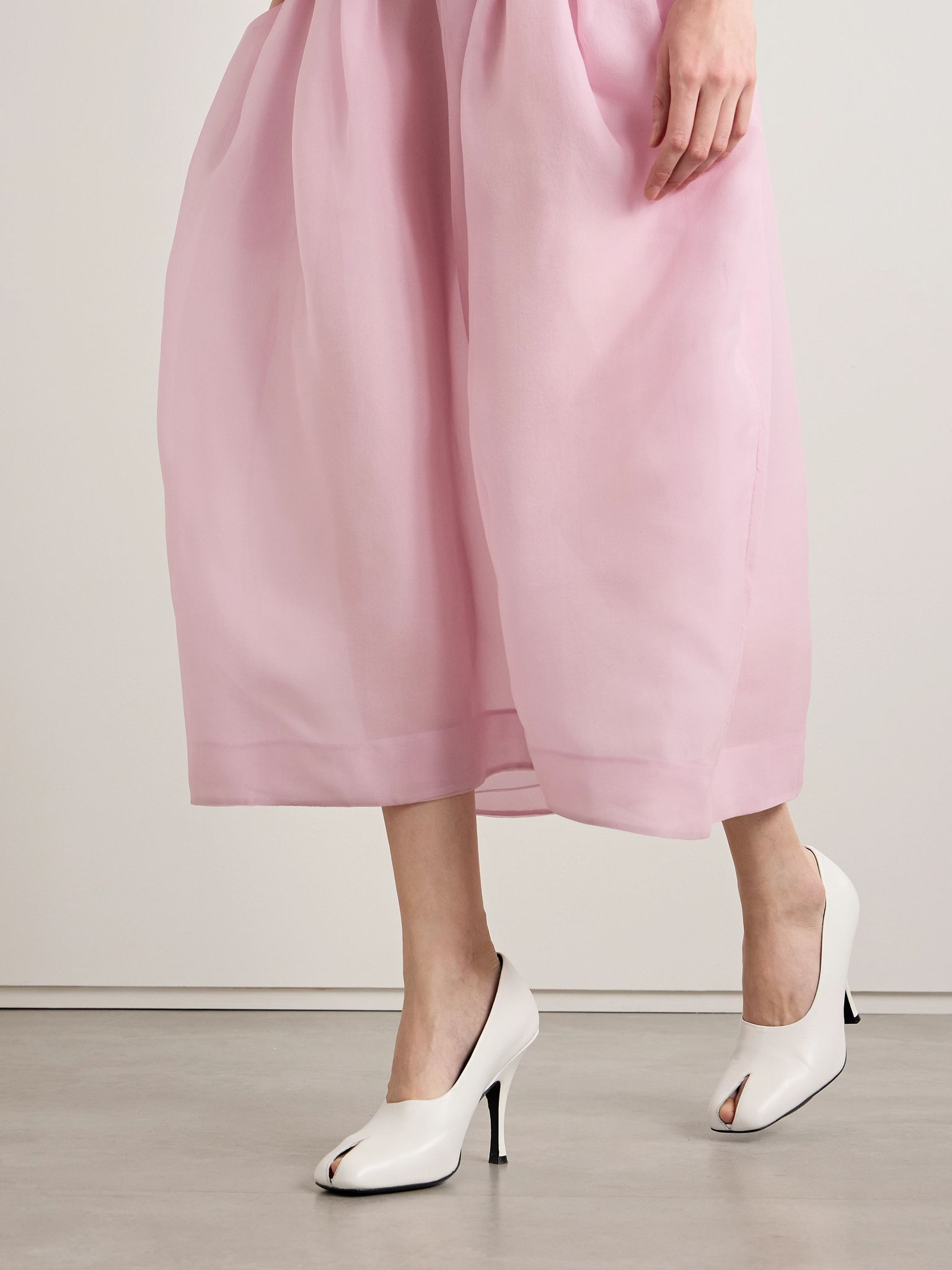 Eva cutout leather pumps White - 2