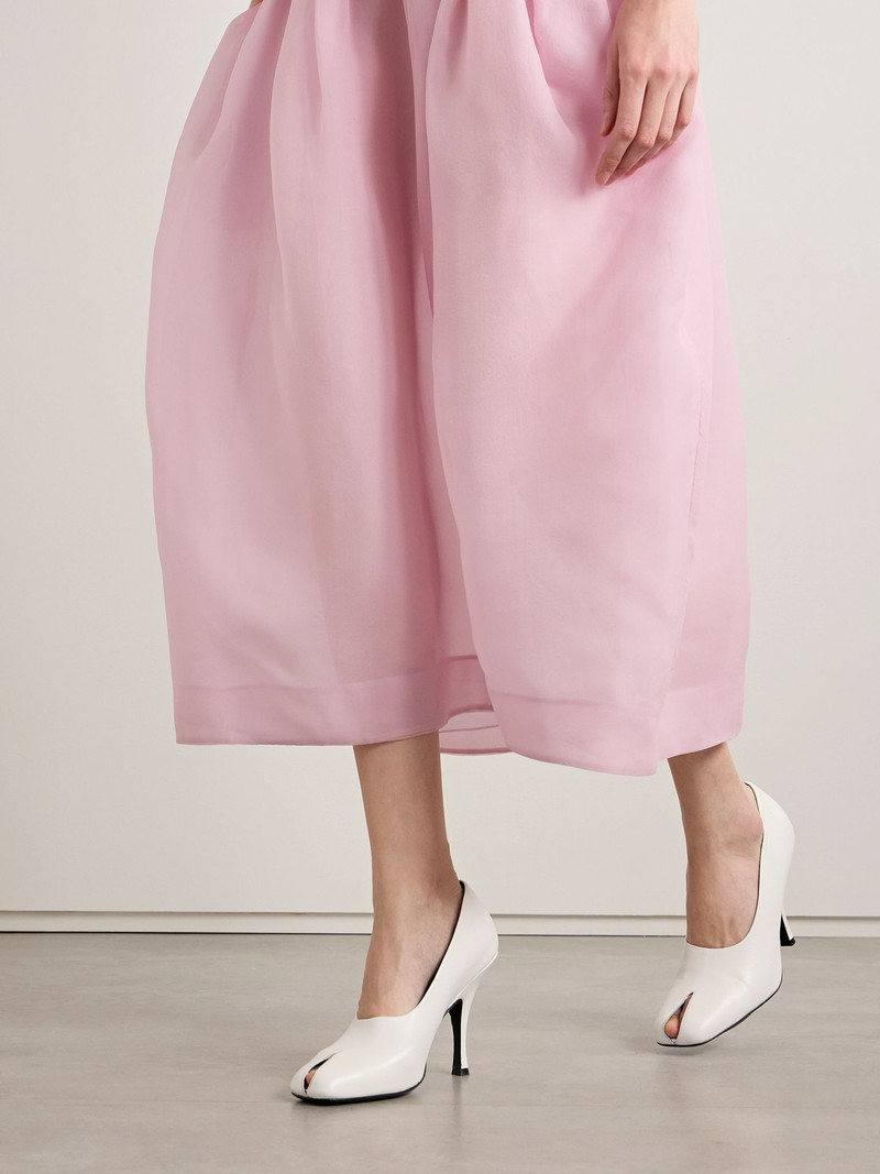 KHAITE Eva cutout leather pumps White outlook