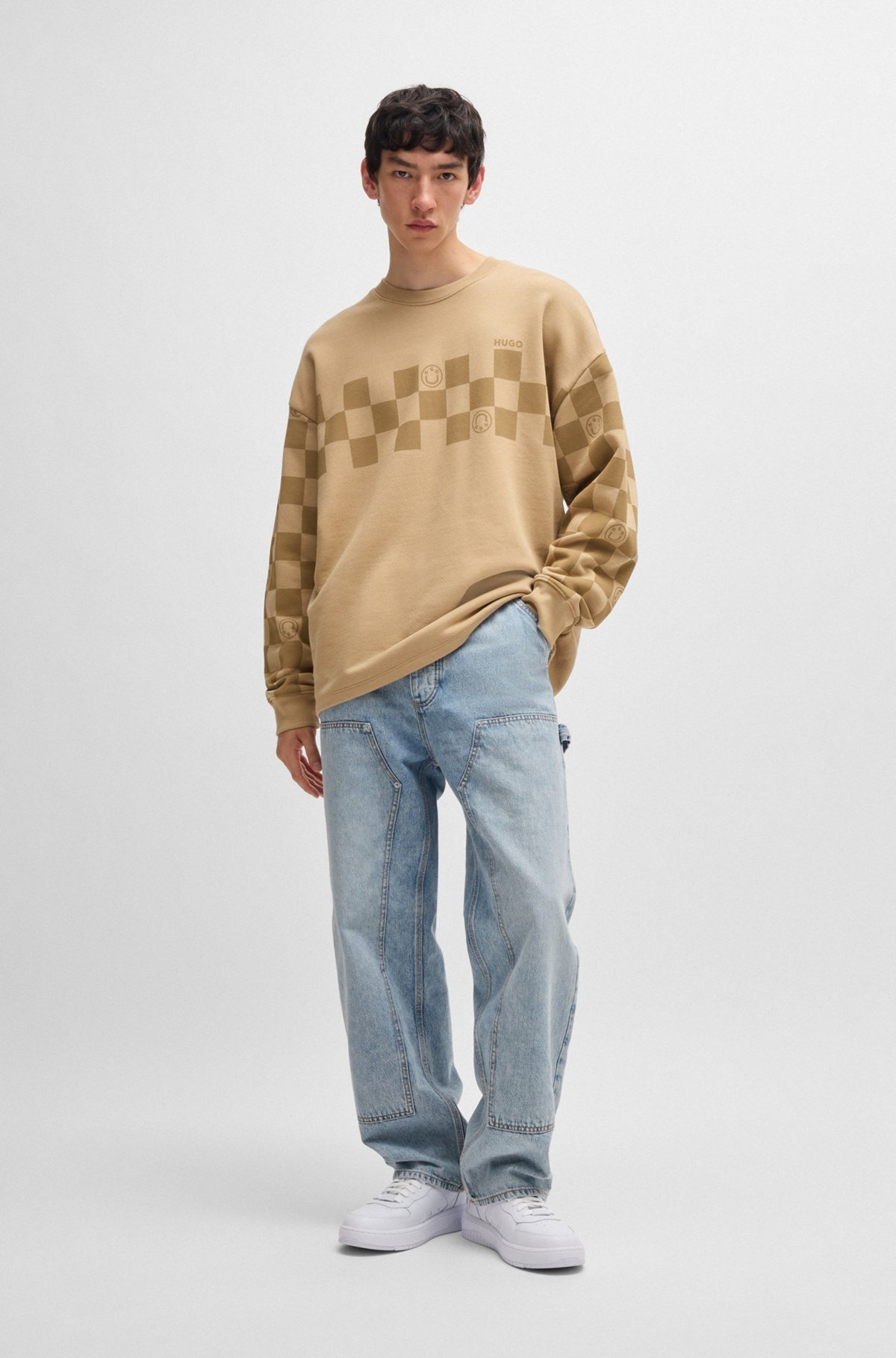 BAGGY-FIT CARPENTER JEANS IN COTTON DENIM - 3