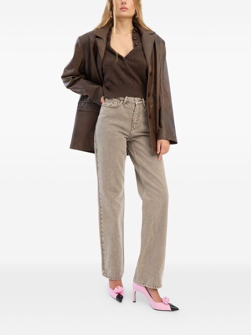 ROTATE leather blazer outlook