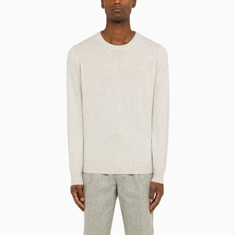 Fog/brown cashmere sweater - 1