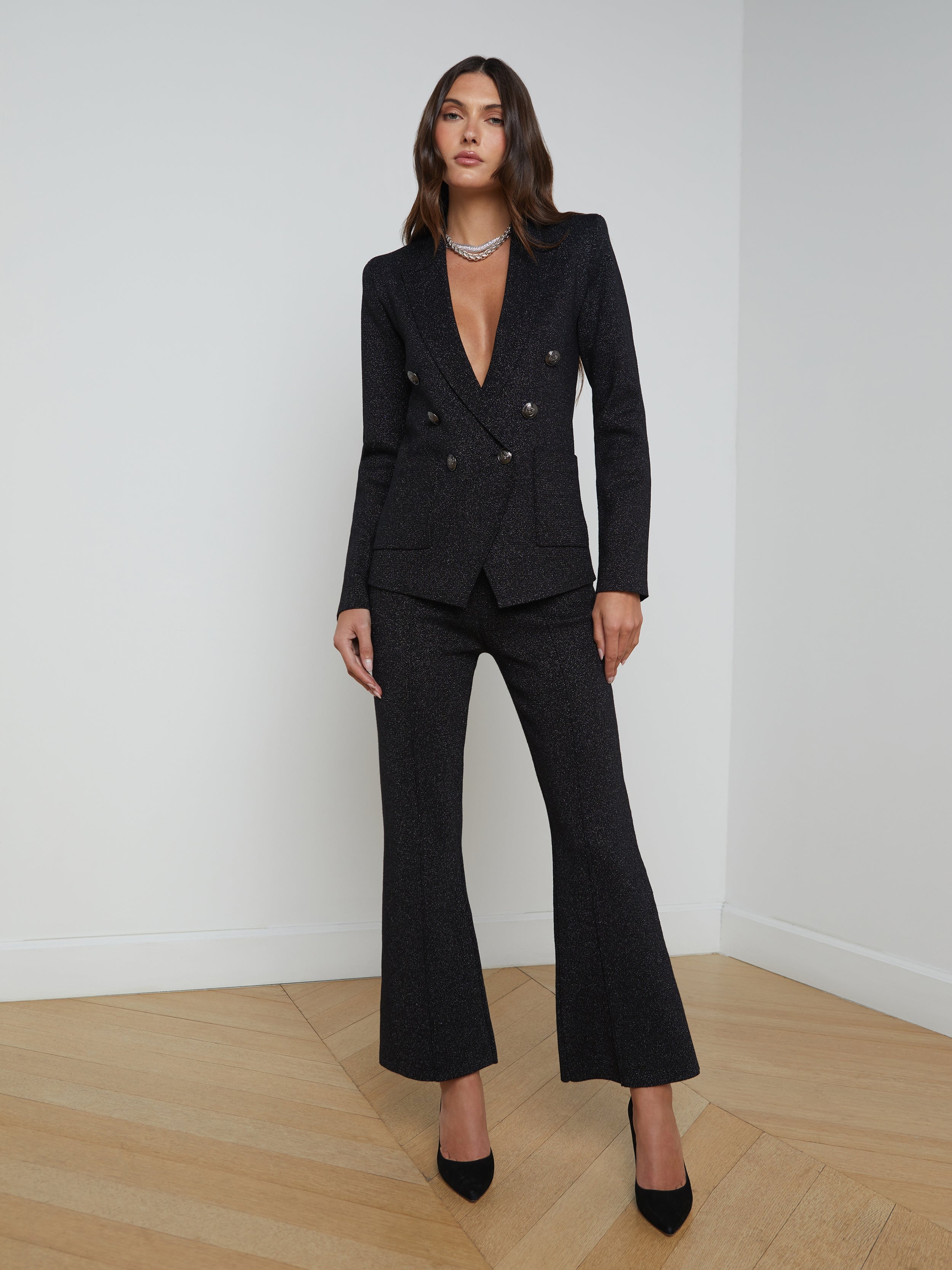 Kenzie Metallic Knit Blazer - 4