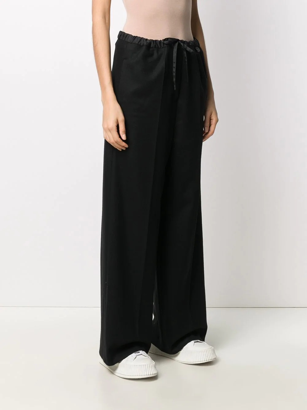 drawstring high-waist trousers - 3