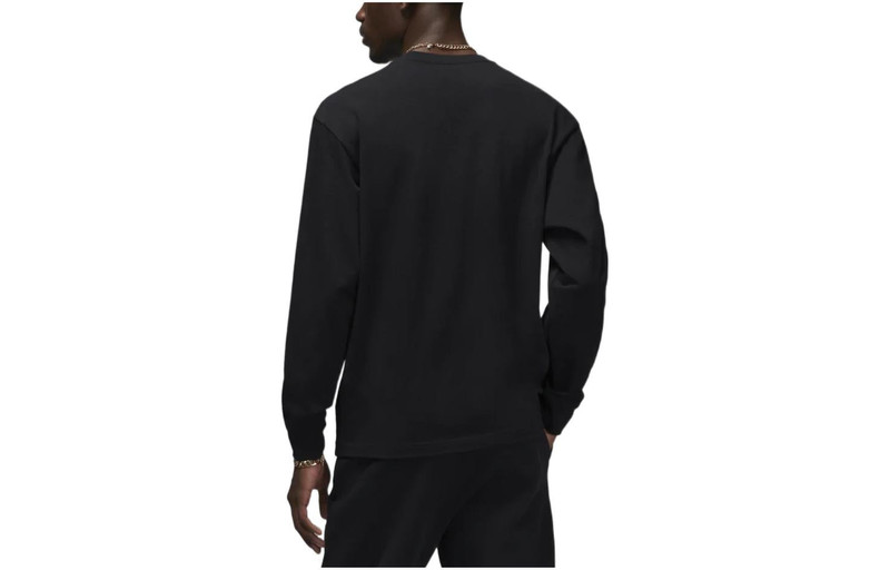 Jordan Air Jordan Wordmark Long Tee 'Black' FJ0703-010 outlook