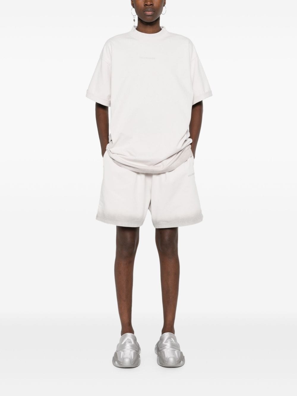 reflective-logo cotton T-shirt - 2
