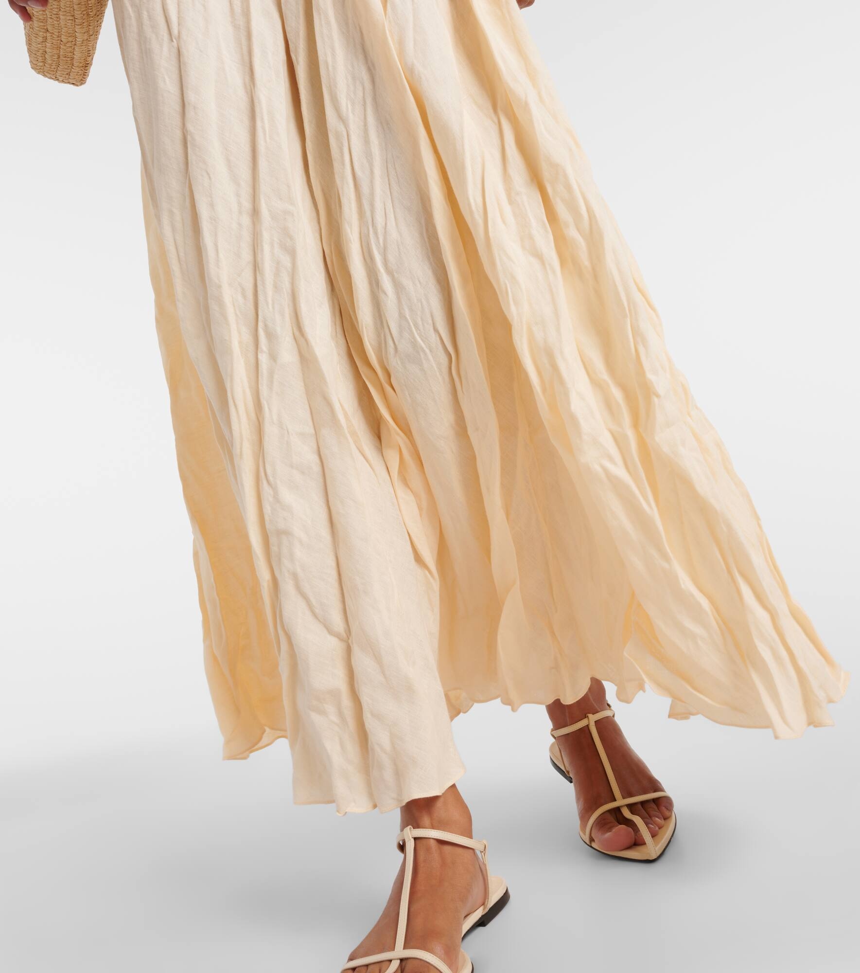 Linen-blend maxi dress - 5