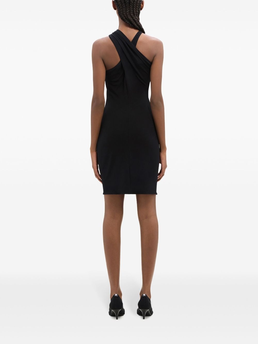 criss-cross jersey mini dress - 4