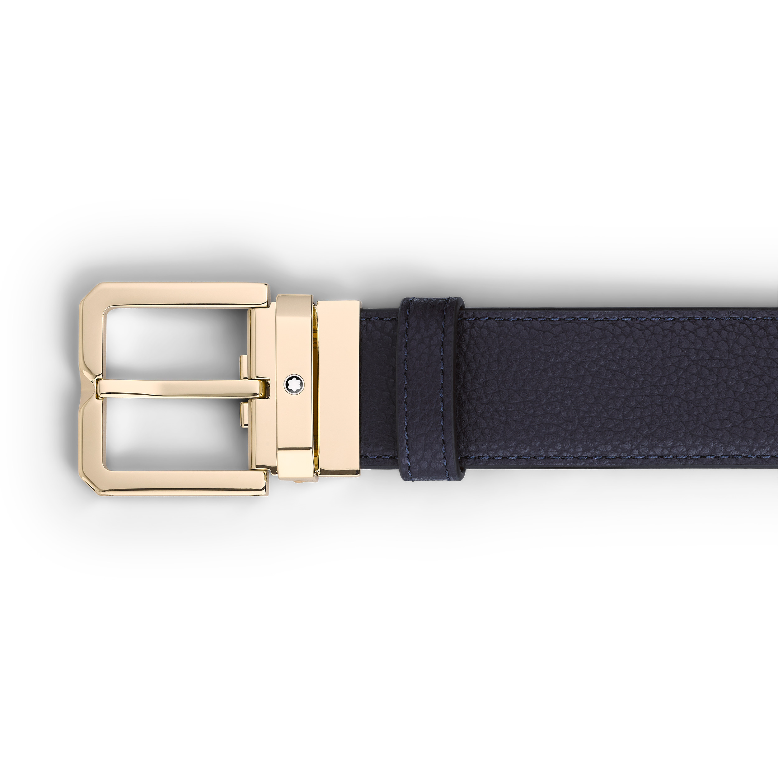 NIGHT BLUE/BLACK 35MM REVERSIBLE LEATHER BELT - 3