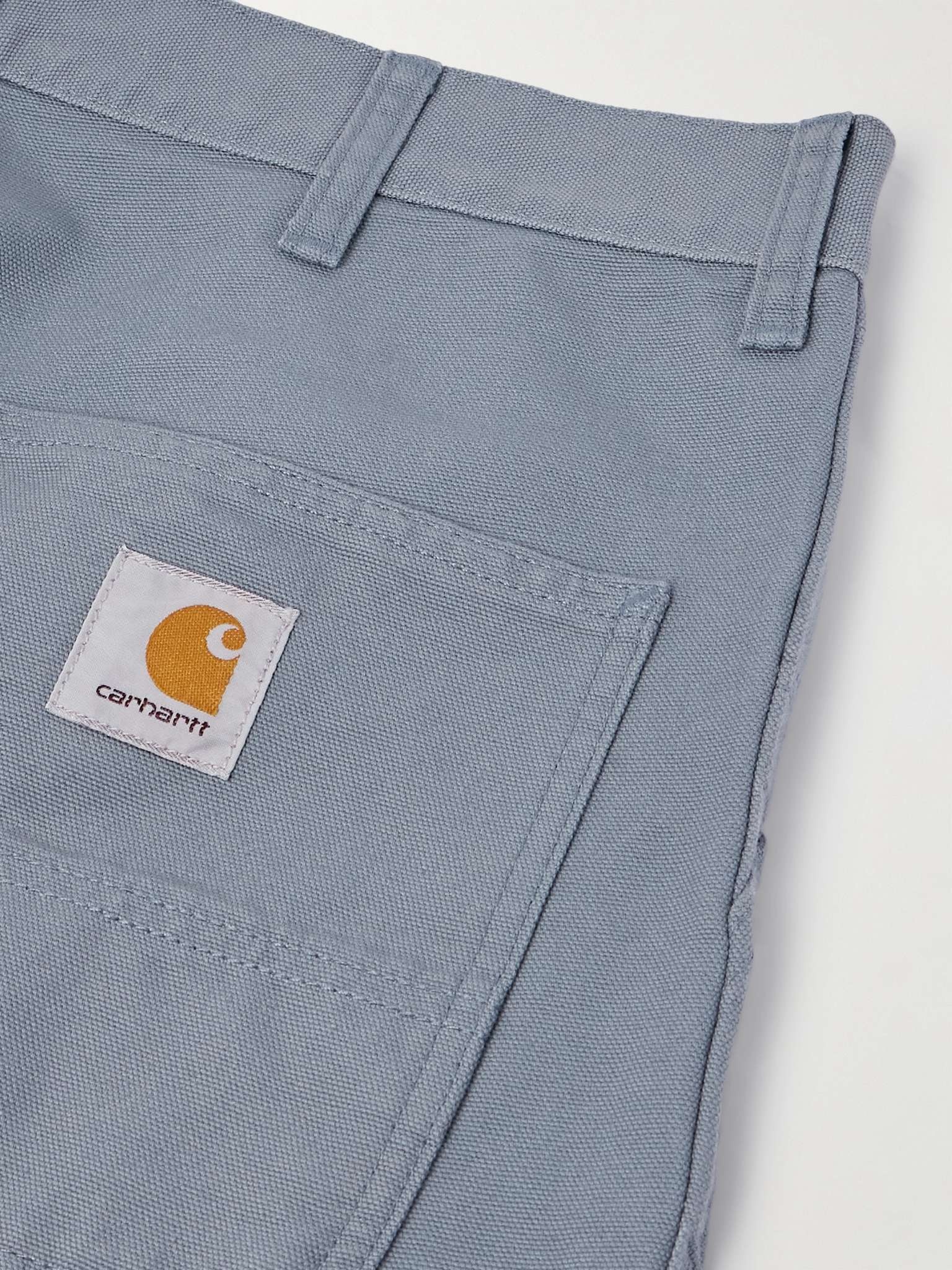Single Knee Straight-Leg Organic Cotton-Canvas Trousers - 5