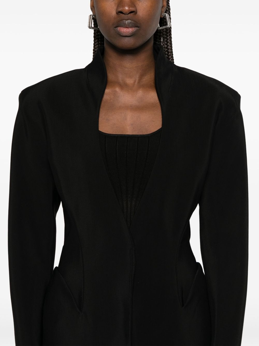fitted-waist blazer - 5