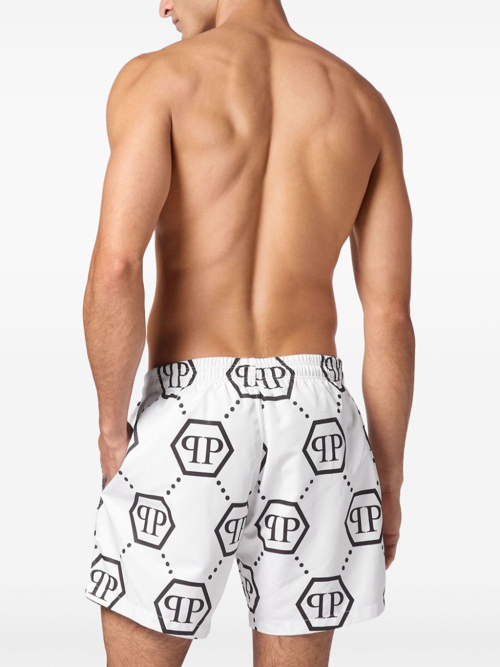 monogram pattern swim shorts - 4