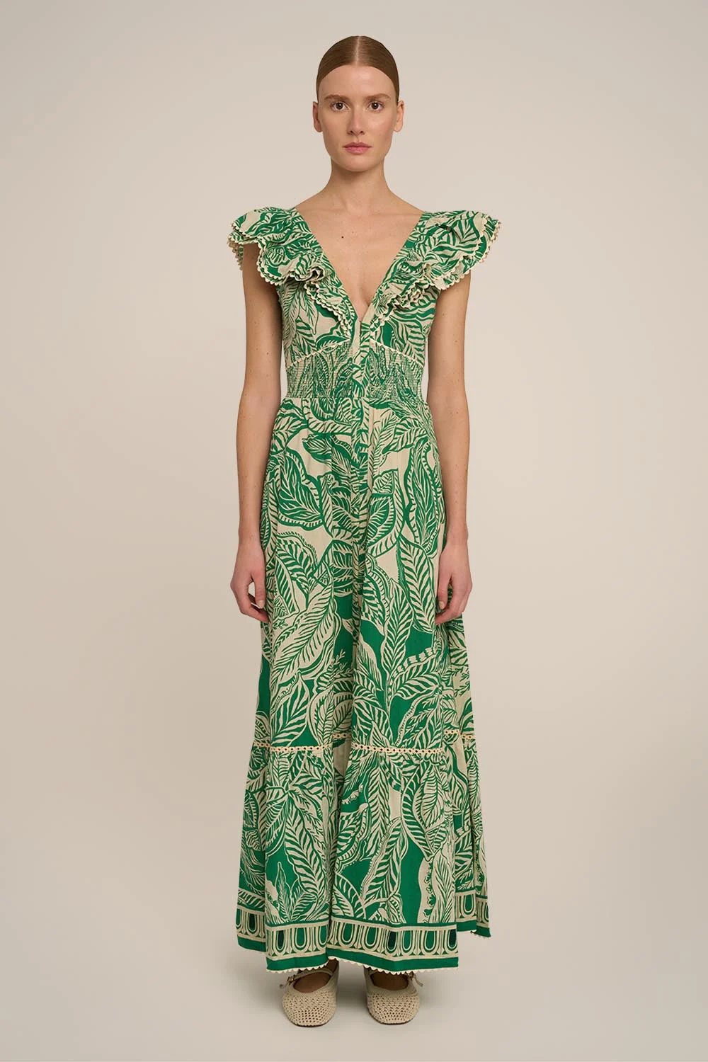 Long Dress Antea - Green Delia - 1