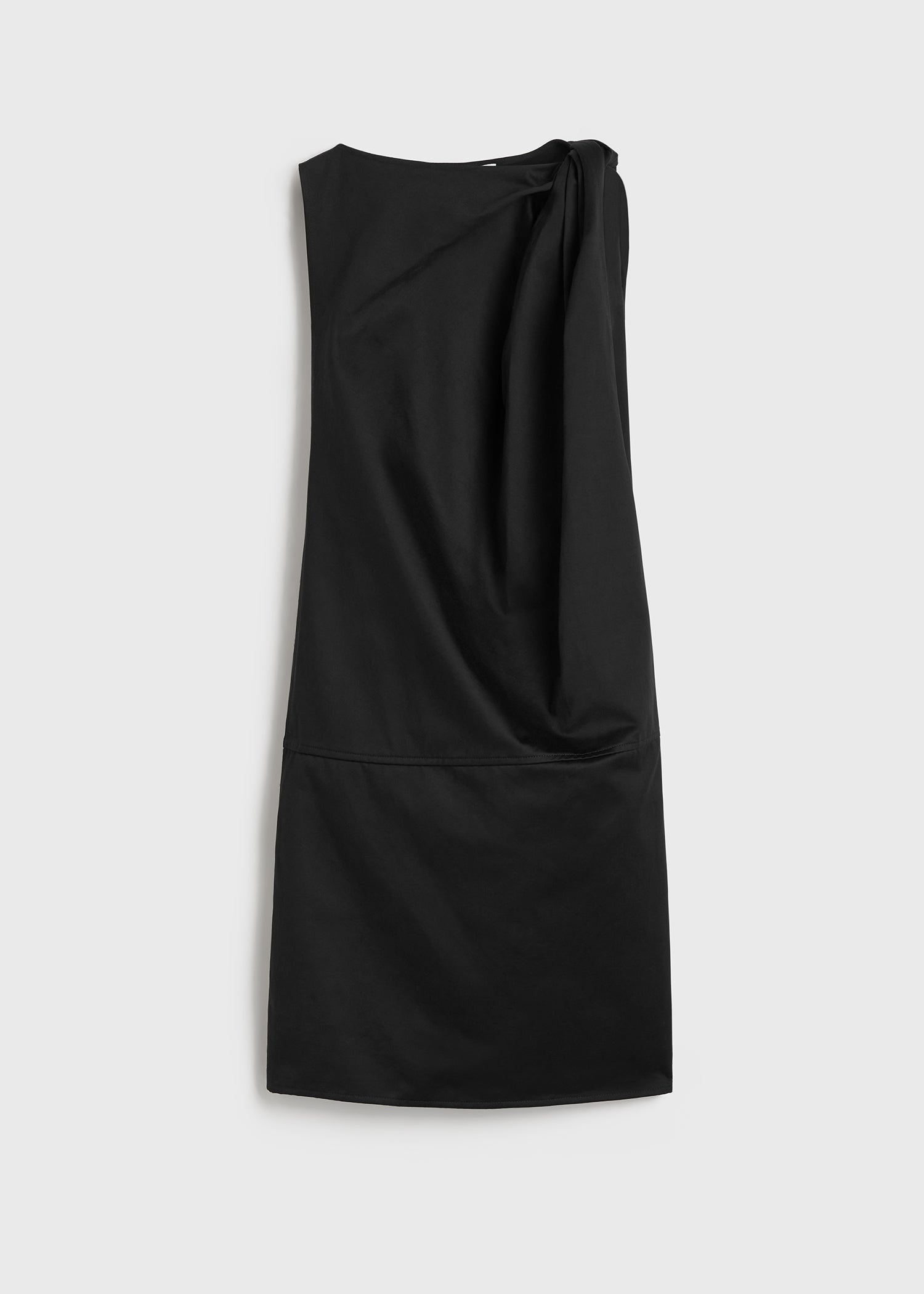 Shoulder-twist dress black - 1